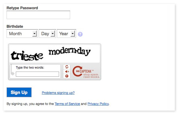 ning form captcha