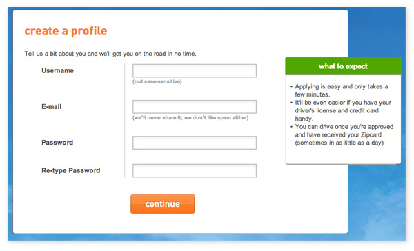 zipcar form simplicity