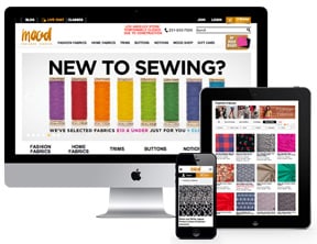 Mood Fabrics Website Design by FUZE Miami