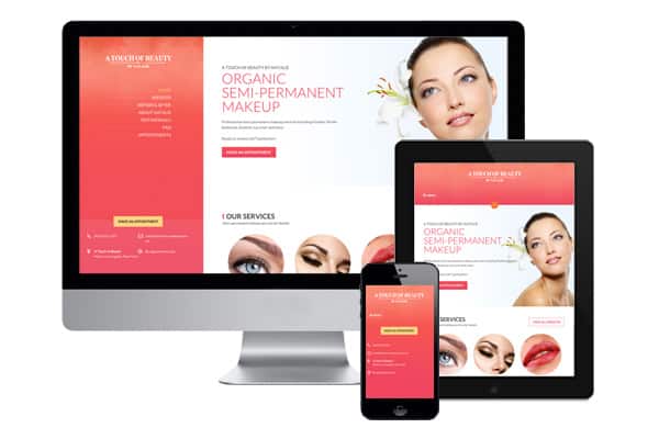 A Touch of Beauty Responsive Website Design by FUZE Miami