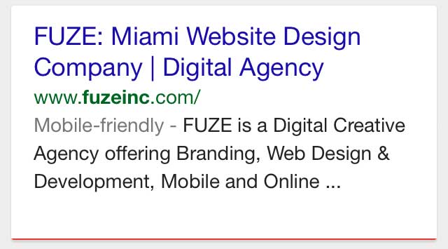 Google's Mobile-friendly label