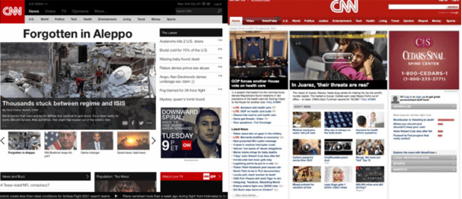 CNN responsive website redesign