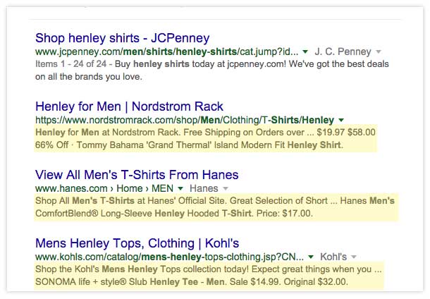 page meta description amazon store example