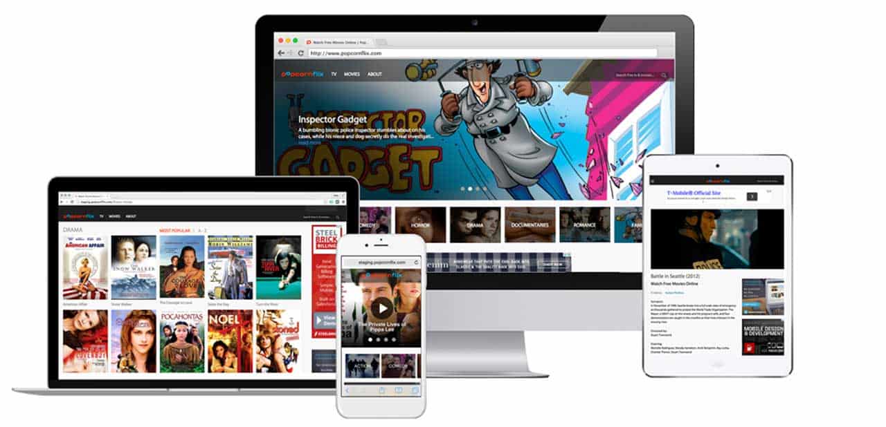 Popcornflix Responsive Web Design FUZE