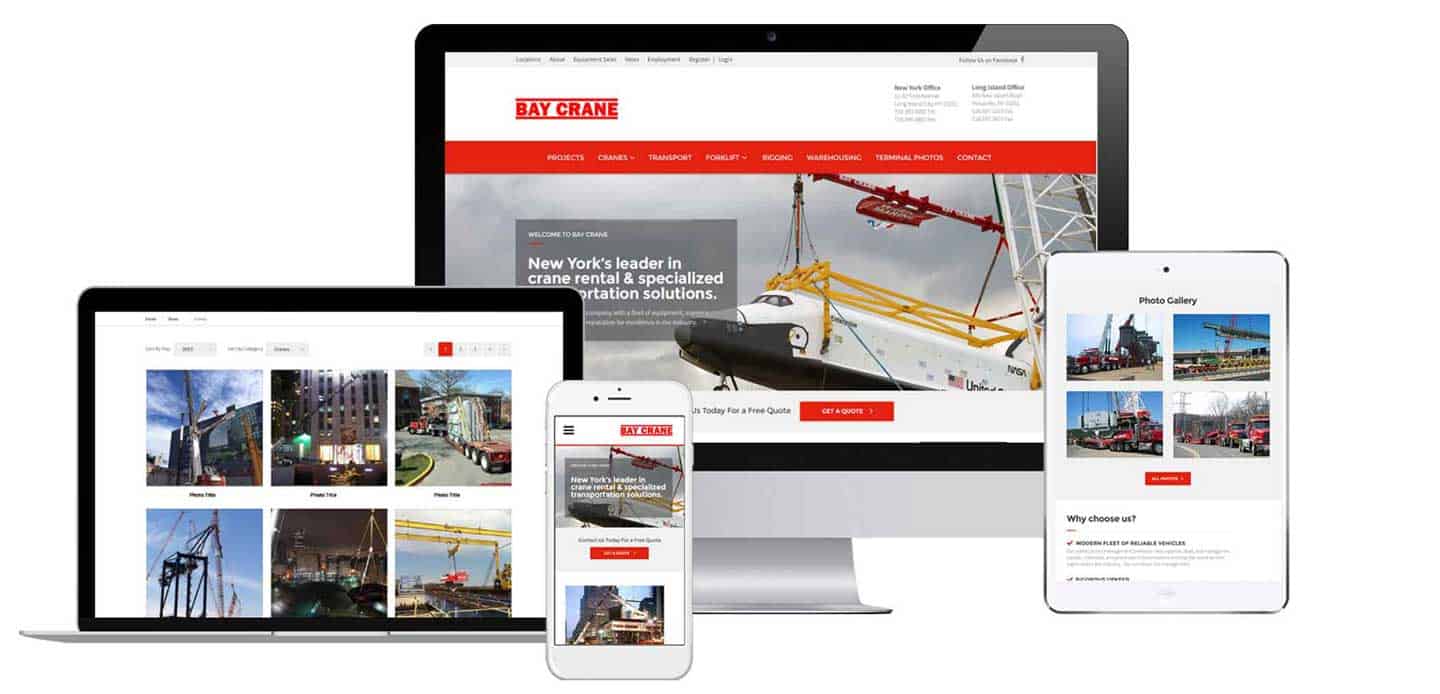 Bay Crane Website Design - FUZE Miami