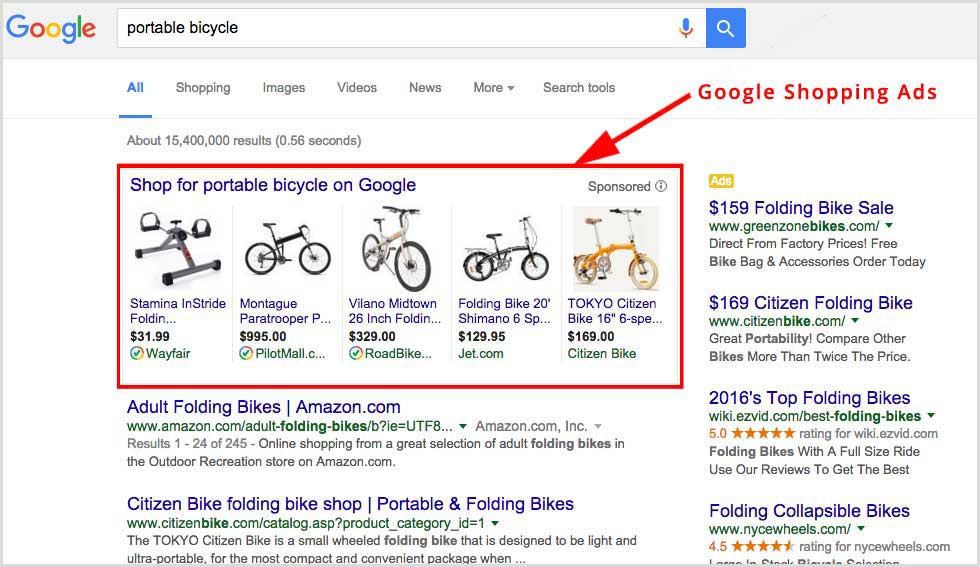 Google Shopping Ads Example