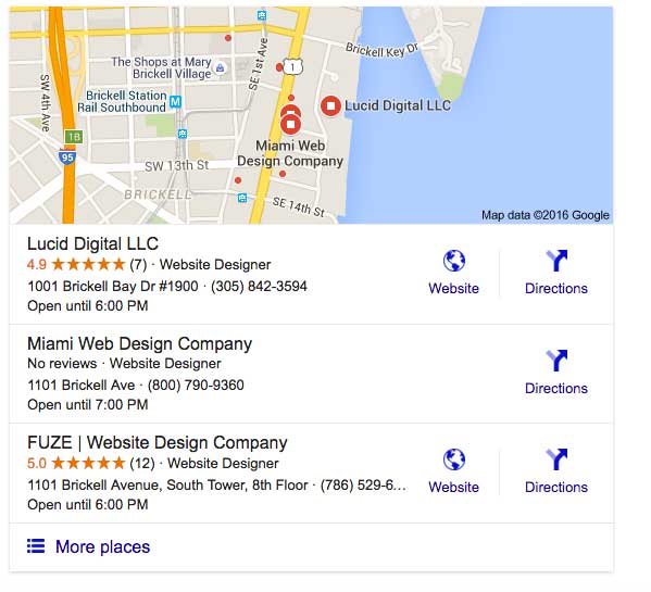 Google Local Results