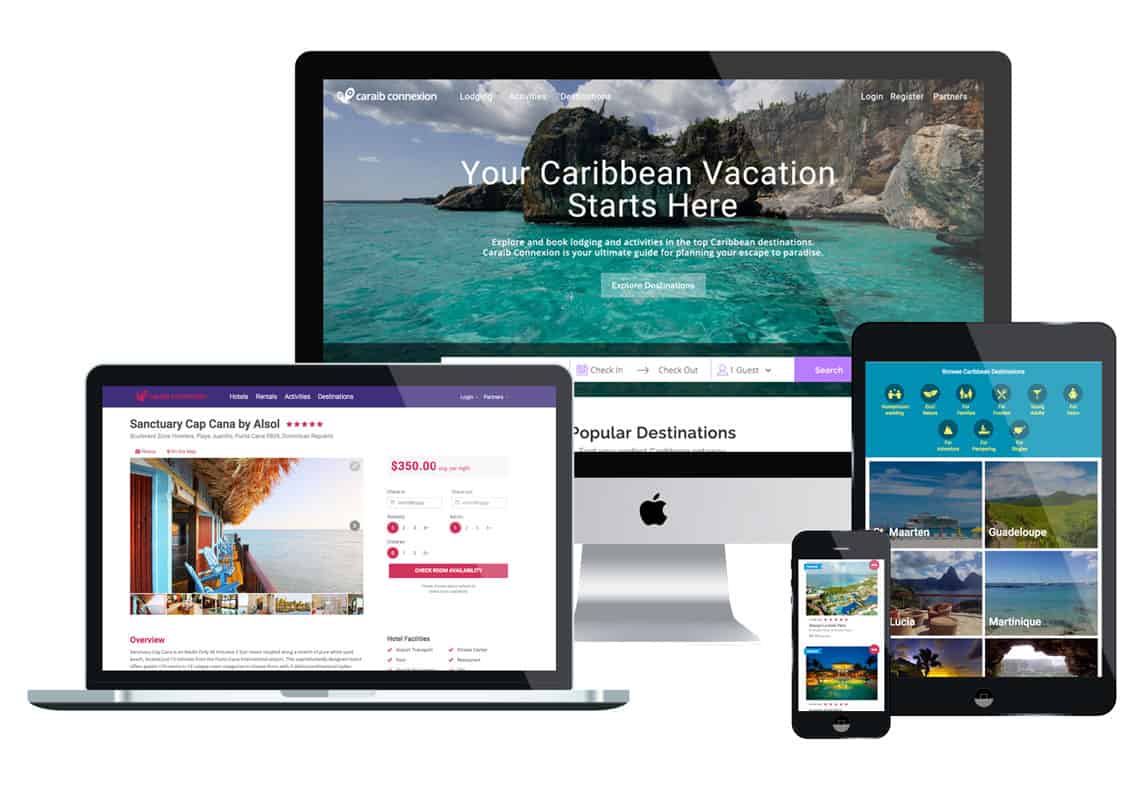 Caraib Connexion Responsive Website Design - FUZE Miami