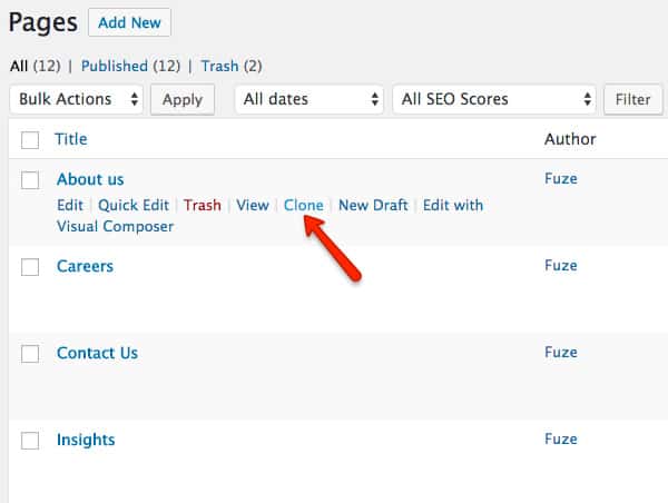 Duplicate Post Plugin for WordPress - FUZE Miami