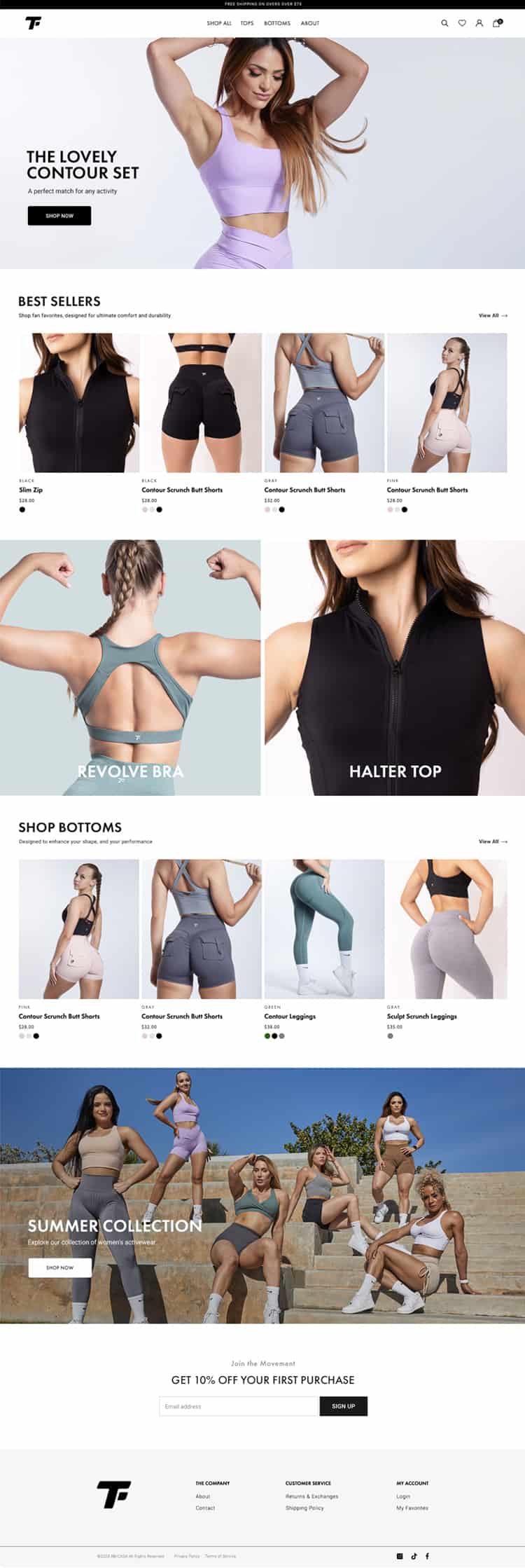 Miami Shopify Website Design for Taneth Fit by Fuze Digital.